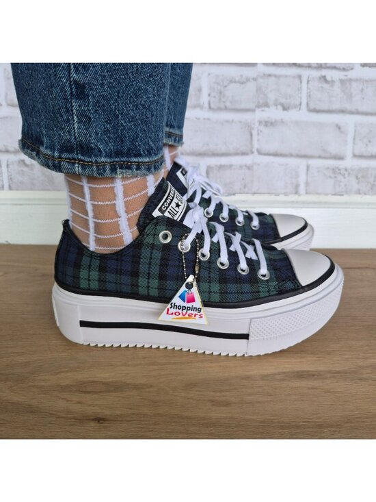 ⭐Converse Lift Double Stack Platform Plaid 9.5 Men\'s shoes Sneaker Black A16517C